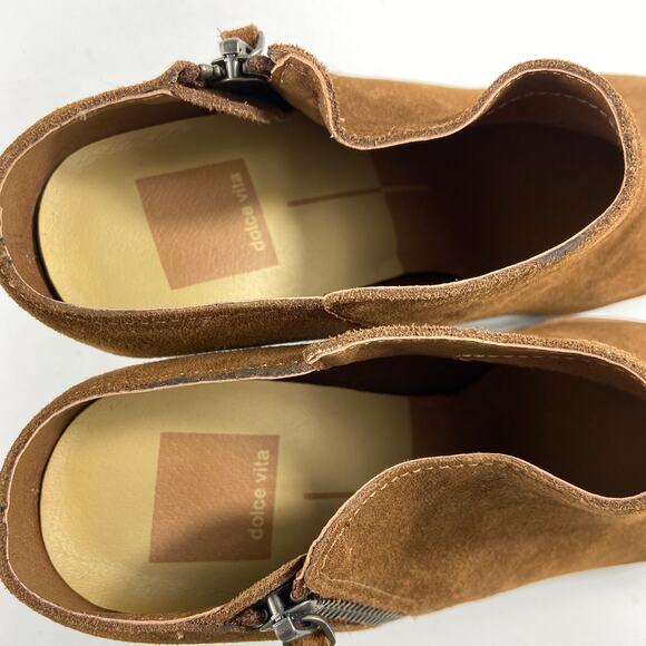 Dolce Vita Slip on Brown Suede Booties/Mule Size 8.5 - Picture 6 of 8